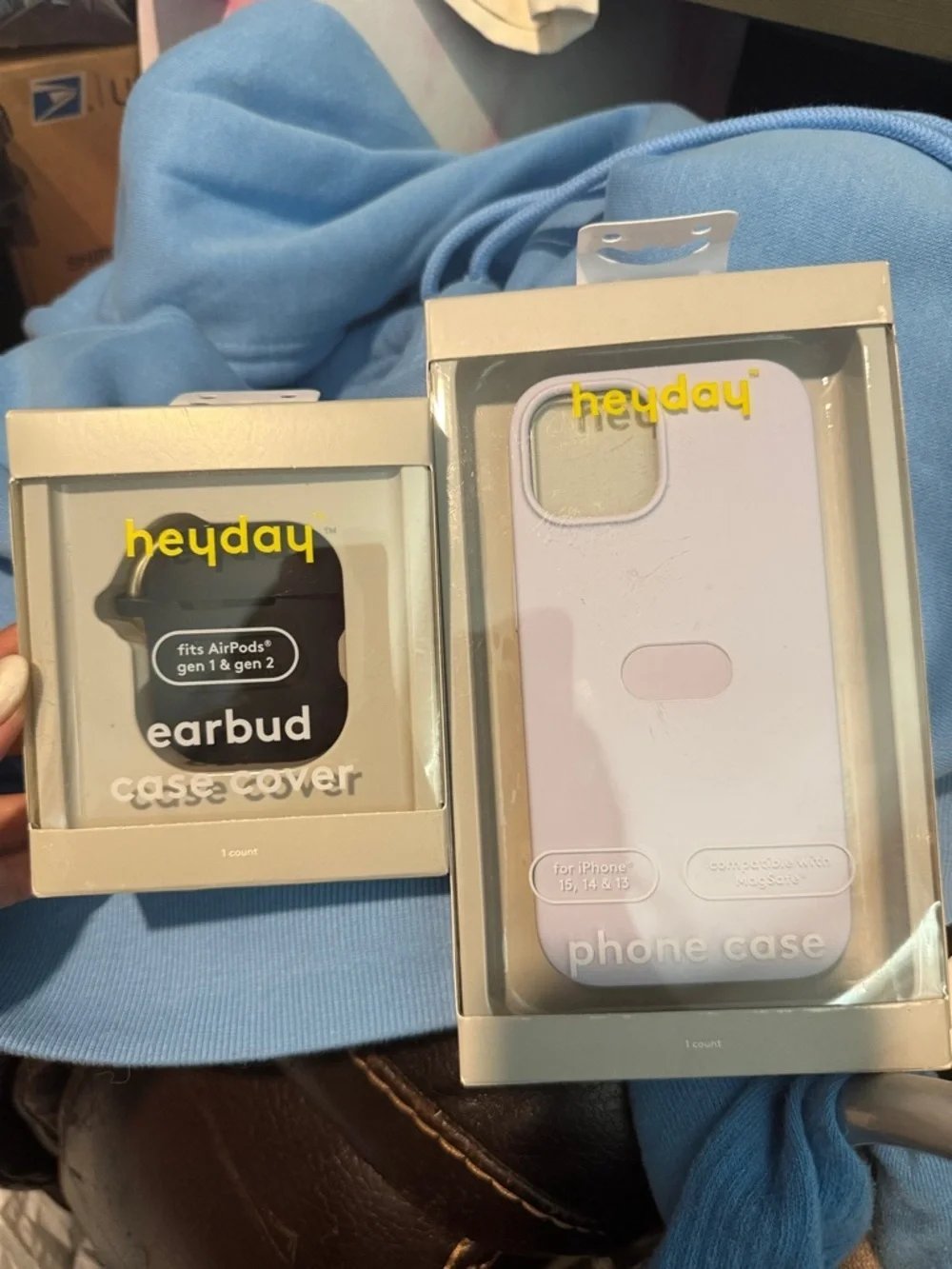heyday Lavender Phone Case and Matching Earbud Case Cover